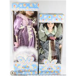 2 VINTAGE PORCELAIN DOLLS