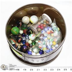 COLLECTION OF RARE SHOOTER AND MARBLES INCL