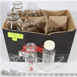 BOX WITH 6  MILK BOTTLES