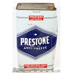 PRESTONE SQUARE AMERICAN 1 GALLON ANTI FREEZE TIN