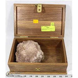 CAPROLITE (DINOSAUR POOP)  IN WOODEN BOX.