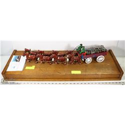 VINTAGE CAST IRON BUDWEISER BEER CLYDESDALE