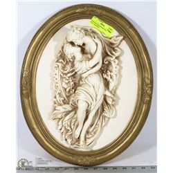 VINTAGE CHALKWARE FIGURIAL WALL HANGING