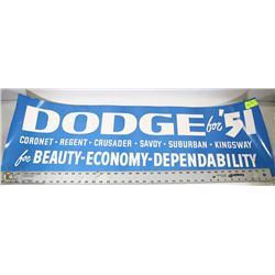 1951 ORIGINAL DODGE SIGN