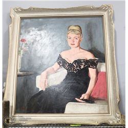 LARGE PAINTING OF PHYLLIS FALKENBURG EDMONTON