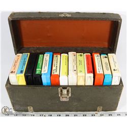 FLAT OF 8 TRACKS AND ONE FULL CARRYING CASE
