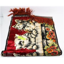 VINTAGE CAT TAPESTRY WALL HANGING