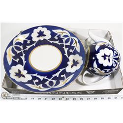 VINTAGE TEA POT AND PLATE SET