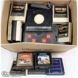ATARI & COLECO GAMES AND CONTROLLER
