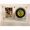 Image 1 : CAM NEELY AUTOGRAPHED HOCKEY PUCK & HOCKEY CARD