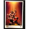 Image 1 : LIMITED EDITION "KING" JERRY LAWLER AUTOGRAPHED WRESTLING COMIC PRINT (13/15)