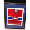 Image 1 : MONTREAL CANADIENS 18" X 20" FRAMED HOCKEY JERSEY PHOTO