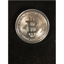 Bitcoin 1 oz .999 Pure Solid Silver Plated Commemorative Coins Collectible (RARE)