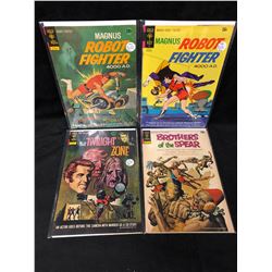 GOLD KEY COMIC BOOK LOT (ROBOT FIGHTER, TWILIGHT ZONE, BROTHERS OF THE SPEAR)