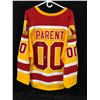 Image 1 : BERNIE PARENT AUTOGRAPHED OKC BLAZERS HOCKEY JERSEY INSCRIBE HOF 84 (AJ COA)