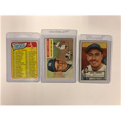 BASEBALL TRADING CARDS LOT (TOPPS CHECKLIST, COLEMAN, STIRNWEISS)