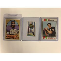FOOTBALL TRADING CARDS LOT (ALAN PAGE, J.HACKING, KEN ANDERSON)