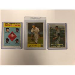 BASEBALL TRADING CARDS LOT (BATTING LEADERS, JACKIE COLLUM, ROCCO COLAVITO)