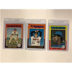 BASEBALL TRADING CARDS LOT (ROBIN YOUNT, BASEBALL EXTRA, HANK AARON)