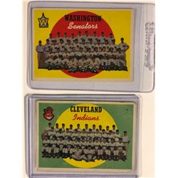 BASEBALL TEAM TRADING CARDS LOT (SENATORS, INDIANS)
