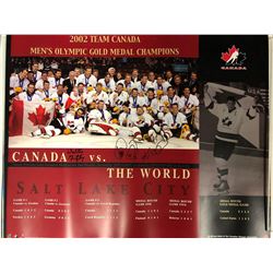 2002 TEAM CANADA MEN'S OLYMPIC GOLD MEDAL CHAMPIONS POSTER (AUTOGRAPHED BY WALTER GRETZKY)