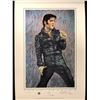 Image 1 : ELVIS PRESLEY 16" X 20" FRAMED & NUMBERED PAINTING SIGNED BY ARTIST ROB MACDOUGALL (406/1968)