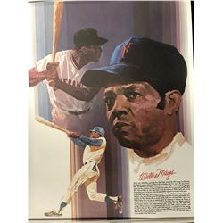 WILLIE MAYS COCA COLA ADVERTISING POSTER (18" X 30")