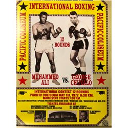 1972 MUHAMMED ALI VS GEORGE CHUVALO II INTERNATIONAL BOXING POSTER (VANCOUVER BC)