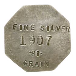 1907 Silver Octagonal Coin