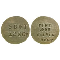 Round 1907 Silver Coin