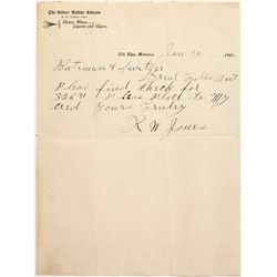 Silver Dollar Saloon Billhead