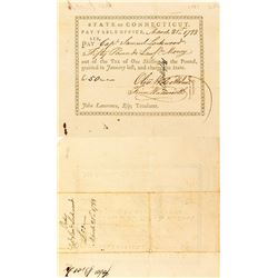 Continental Army Pay Slip for 50 Pounds
