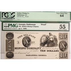 $10 "Proof" Belfast Mining Company Note