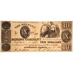Belfast Mining Company $10 Note