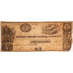 Pigeon Roost Mining Company Scrip $5