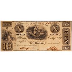 $10 Pigeon Roost Mining Company Note