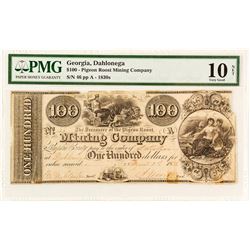 Pigeon Roost Mining Company $100 Scrip