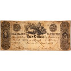 $2 Bank of Darien Note