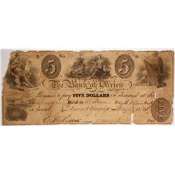 $5 Bank of Darien Note
