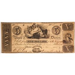 $5 Bank of Darien Note