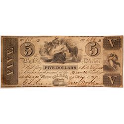 $5 Bank of Darien Note