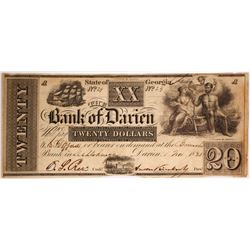 $20 Bank of Darien Note
