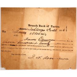 Promissory Note Branch Bank at Darien