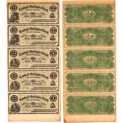 Uncut Central Bank of Georgia Note Sheet