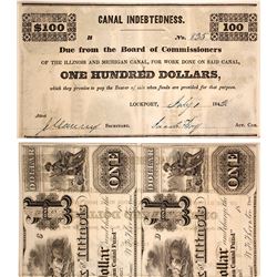 1842 Illinois & Michigan Canal $500 Scrip