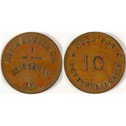 Swain Lumber Co. Token, Aliceville, Alabama