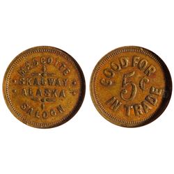 Mascotte Saloon Token, Skagway, Alaska