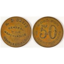 H. S. Davis 50c Token, Norfleet, Florida