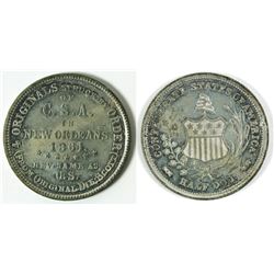Confederate Half Dollar Token struck by Scott