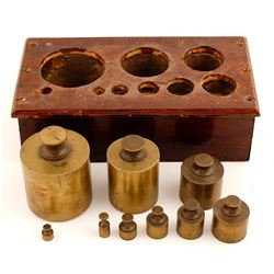 Brass Scale Weight Set